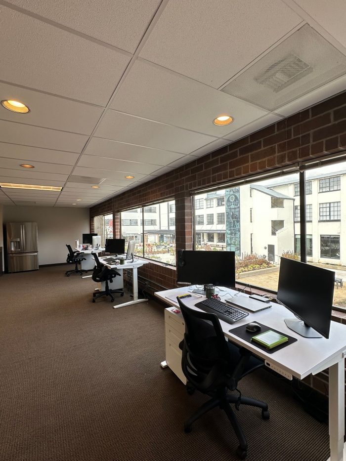 Workspaces inside our Portland, Oregon building.